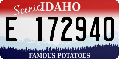 ID license plate E172940