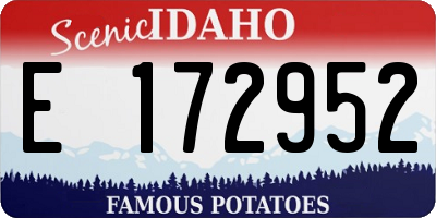 ID license plate E172952