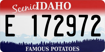 ID license plate E172972
