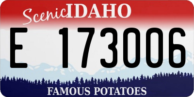 ID license plate E173006