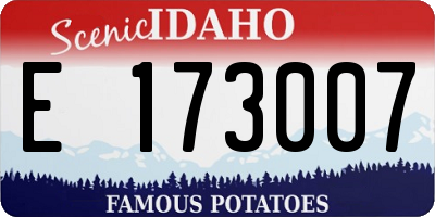 ID license plate E173007