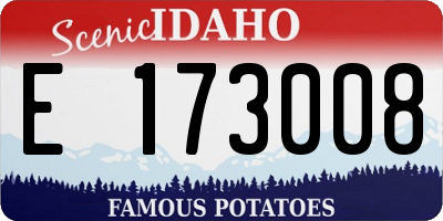 ID license plate E173008