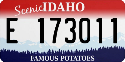 ID license plate E173011