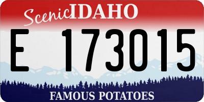 ID license plate E173015