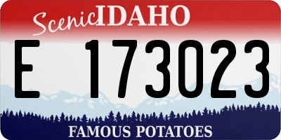 ID license plate E173023