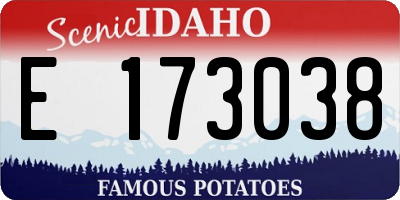 ID license plate E173038