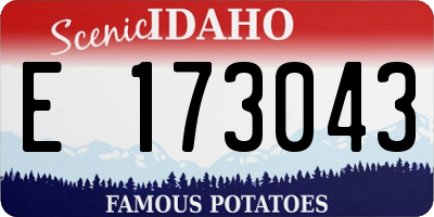 ID license plate E173043