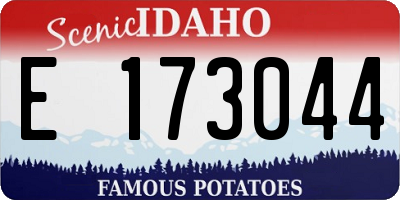 ID license plate E173044