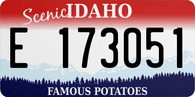 ID license plate E173051