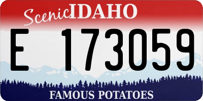 ID license plate E173059