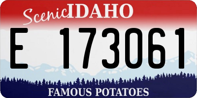 ID license plate E173061