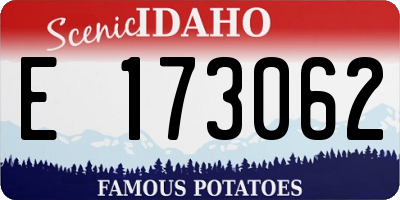 ID license plate E173062