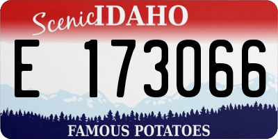 ID license plate E173066