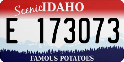 ID license plate E173073