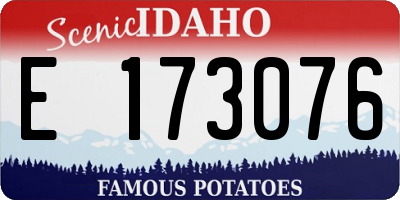 ID license plate E173076