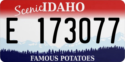 ID license plate E173077