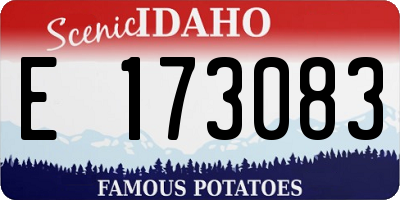 ID license plate E173083