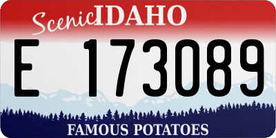 ID license plate E173089
