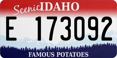 ID license plate E173092