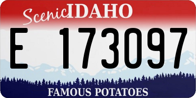 ID license plate E173097