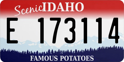 ID license plate E173114