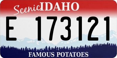 ID license plate E173121