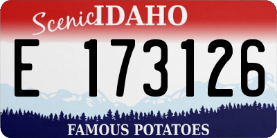 ID license plate E173126