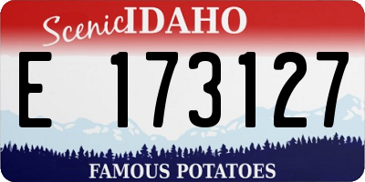 ID license plate E173127