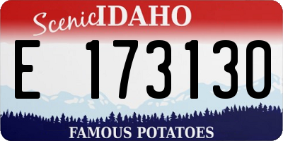ID license plate E173130