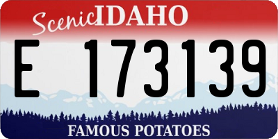 ID license plate E173139