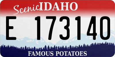 ID license plate E173140