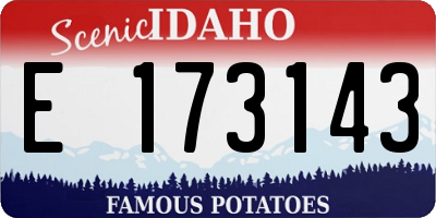 ID license plate E173143