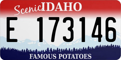 ID license plate E173146