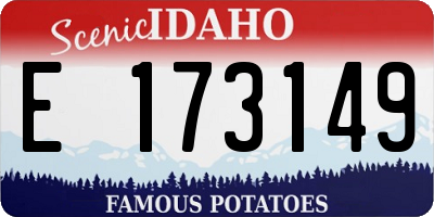 ID license plate E173149
