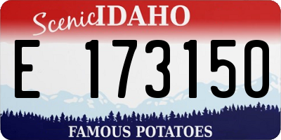 ID license plate E173150