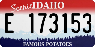 ID license plate E173153