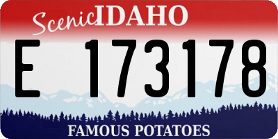 ID license plate E173178