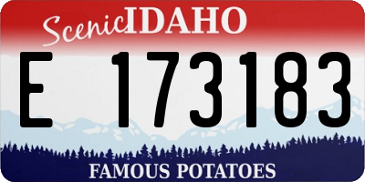 ID license plate E173183