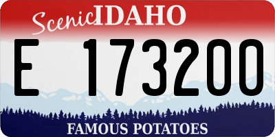ID license plate E173200