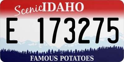 ID license plate E173275