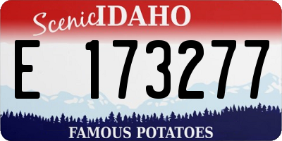 ID license plate E173277
