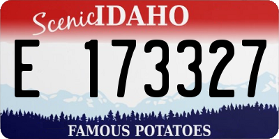 ID license plate E173327