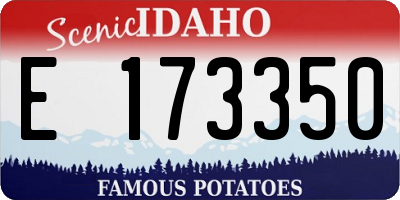 ID license plate E173350