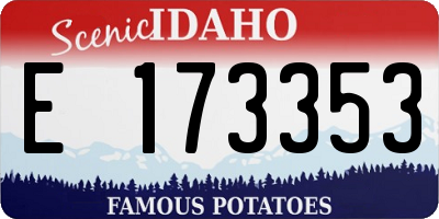 ID license plate E173353