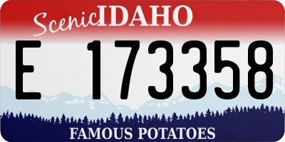 ID license plate E173358