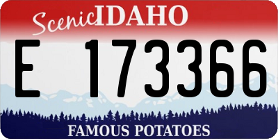 ID license plate E173366