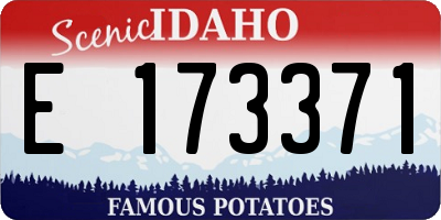 ID license plate E173371