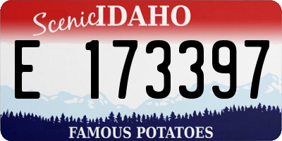 ID license plate E173397