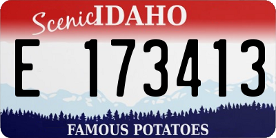 ID license plate E173413