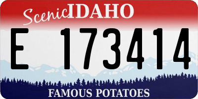 ID license plate E173414